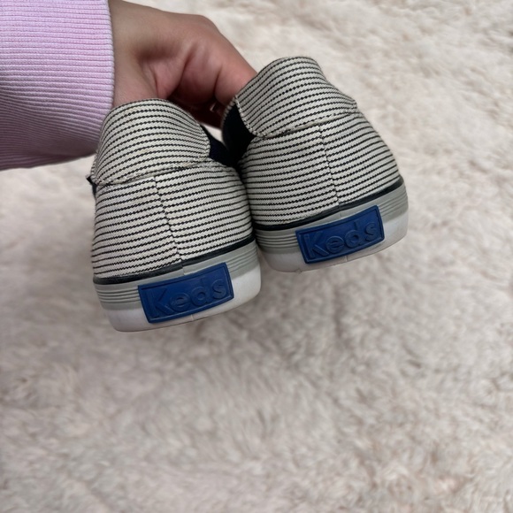 Keds | beacon blue and white striped boat shoe slip on canvas coastal - Picture 3 of 5